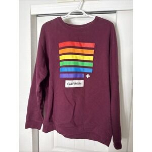 Garmin Pride Graphic Crewneck Sweatshirt Men's XL  LGBTQ+  Hiking Casual Outdoor